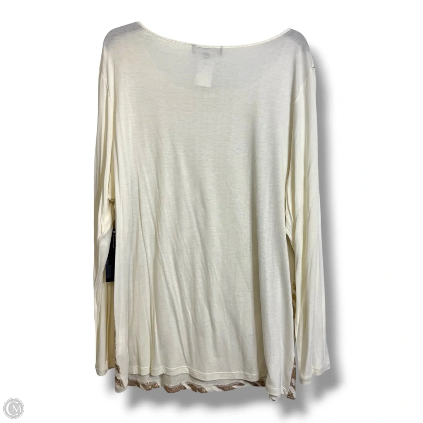 Top Long Sleeve By Jones New York In Animal Print, Size: 3x