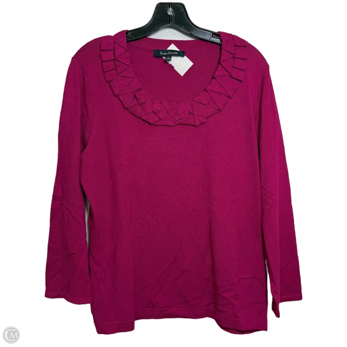 Sweater By Evan-picone In Purple, Size: L