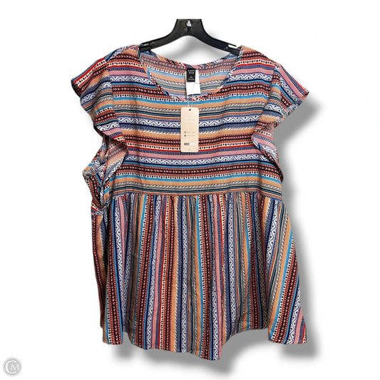 Top Sleeveless By Clothes Mentor In Multi-colored, Size: 4x