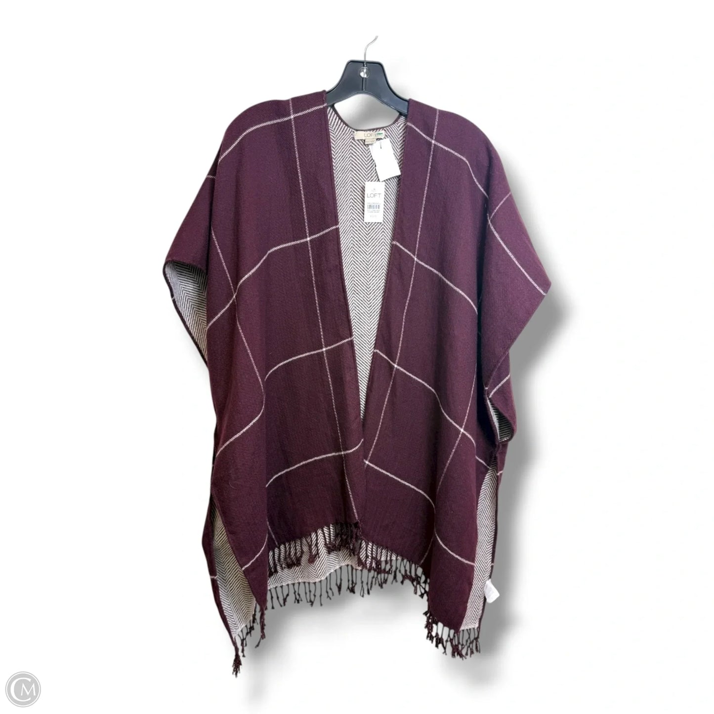 Shawl By Loft In Maroon, Size: Xs