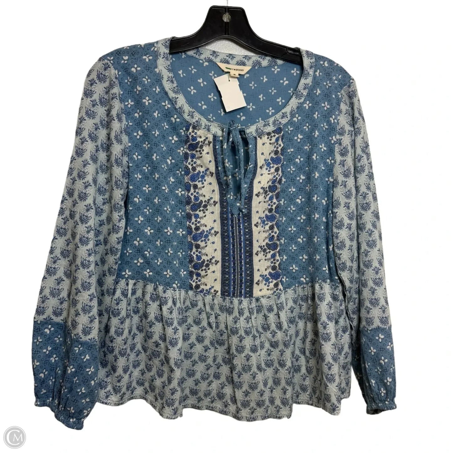 Top Long Sleeve By Lucky Brand In Blue, Size: M