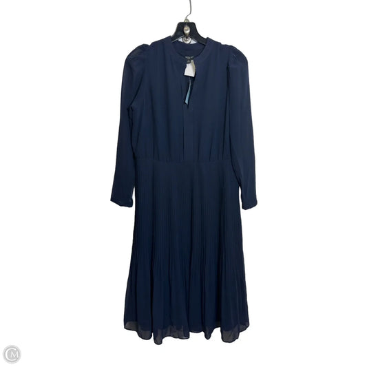 Dress Casual Midi By Ann Taylor In Navy, Size: 8p