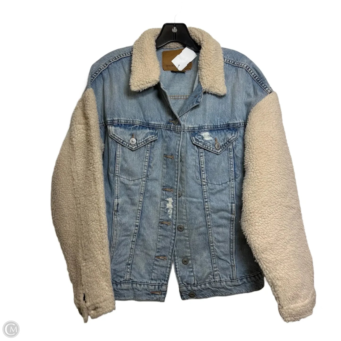 Jacket Denim By American Eagle In Blue Denim, Size: S