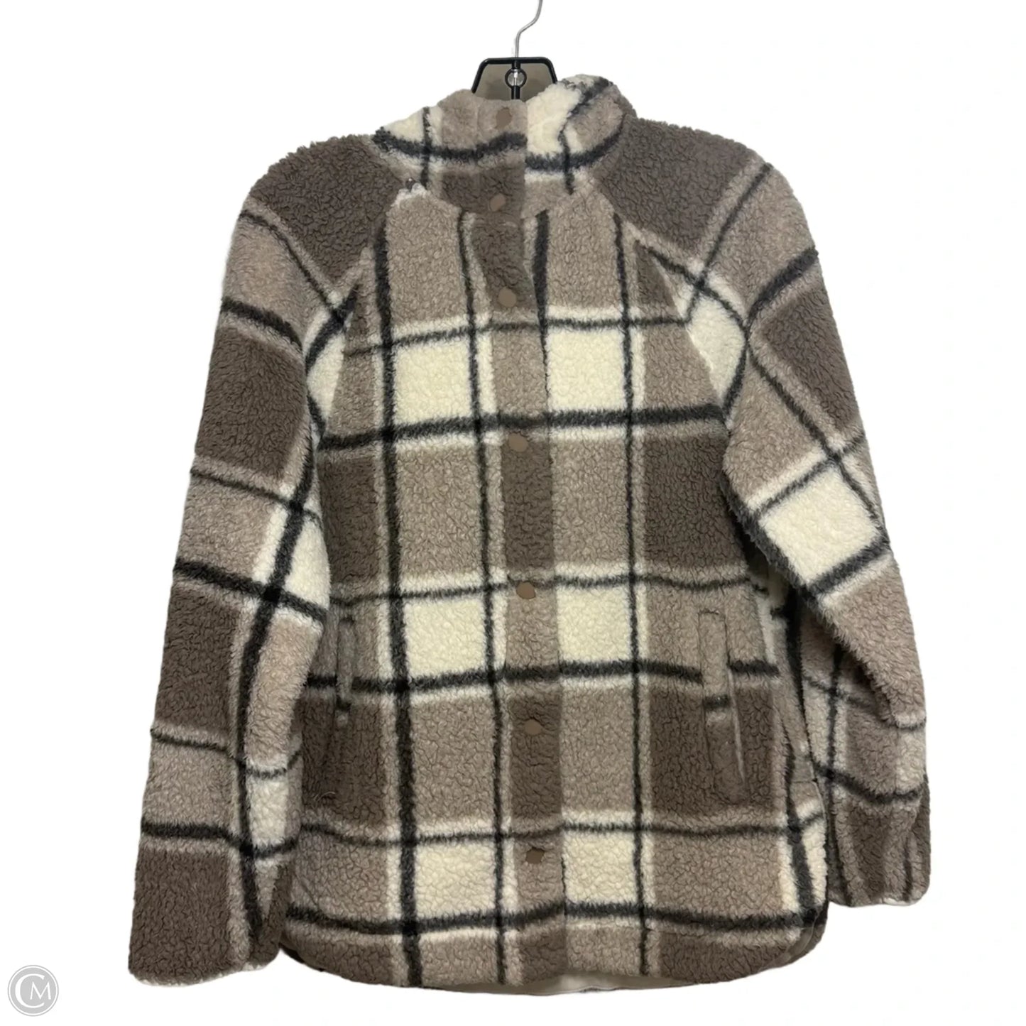 Jacket Fleece By Z Supply In Plaid Pattern, Size: S