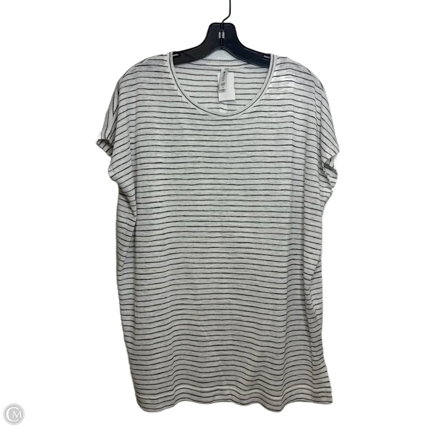 Athletic Top Short Sleeve By Athleta In Striped Pattern, Size: S