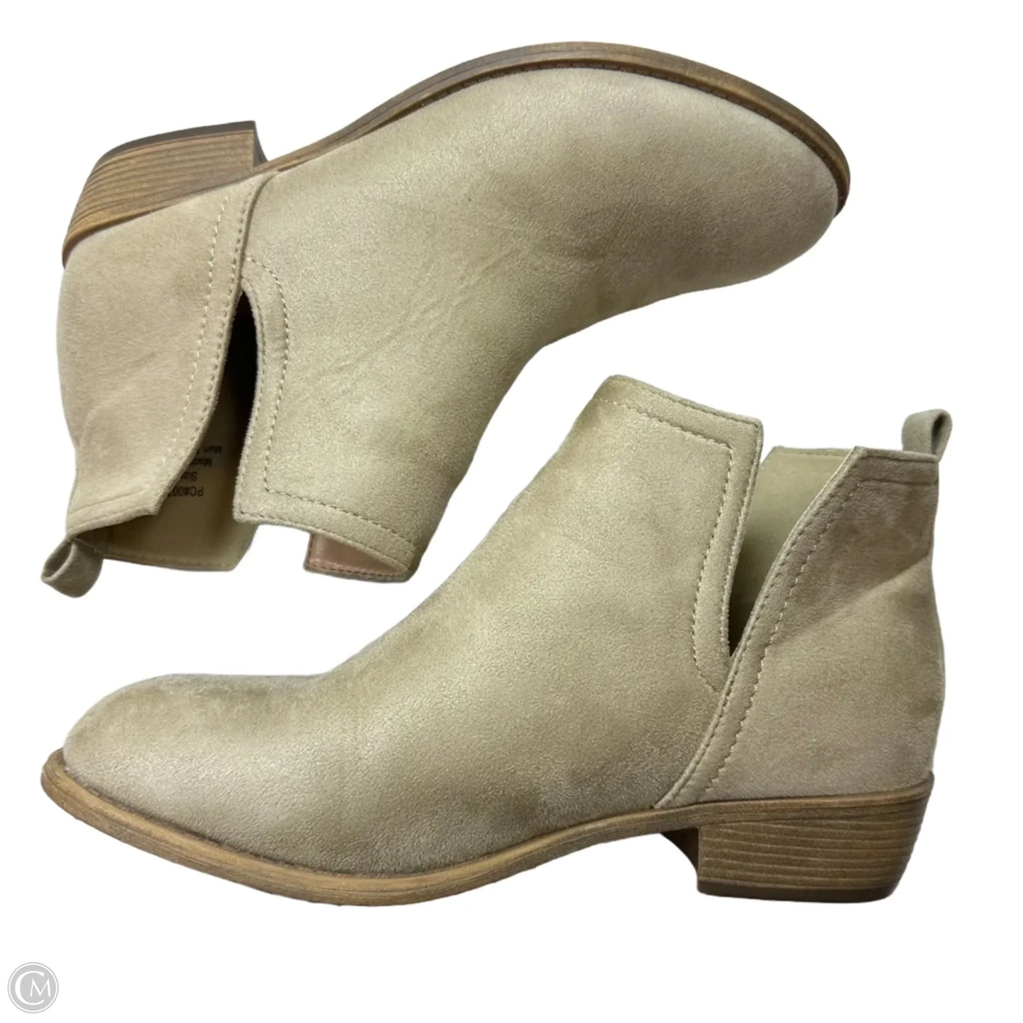 Boots Ankle Flats By Journee In Beige, Size: 10