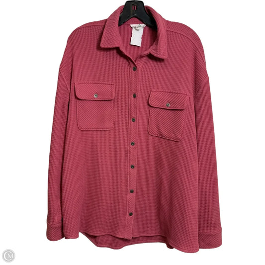 Top Long Sleeve By Beachlunchlounge In Mauve, Size: L