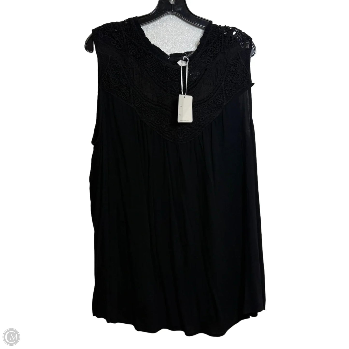 Top Sleeveless By Davi & Dani In Black, Size: 1x