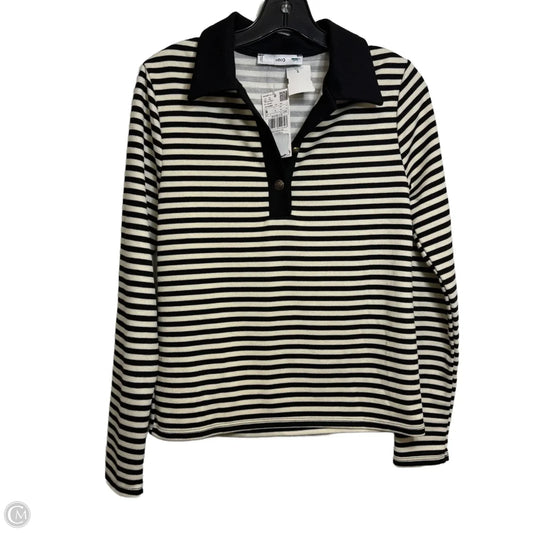 Top Long Sleeve By Mng In Striped Pattern, Size: M