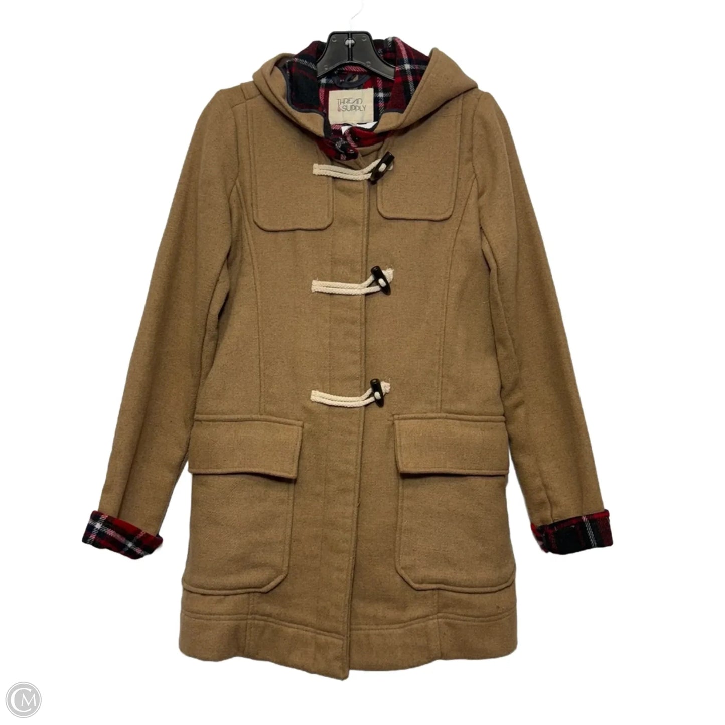 Coat Parka By Thread And Supply In Tan, Size: S