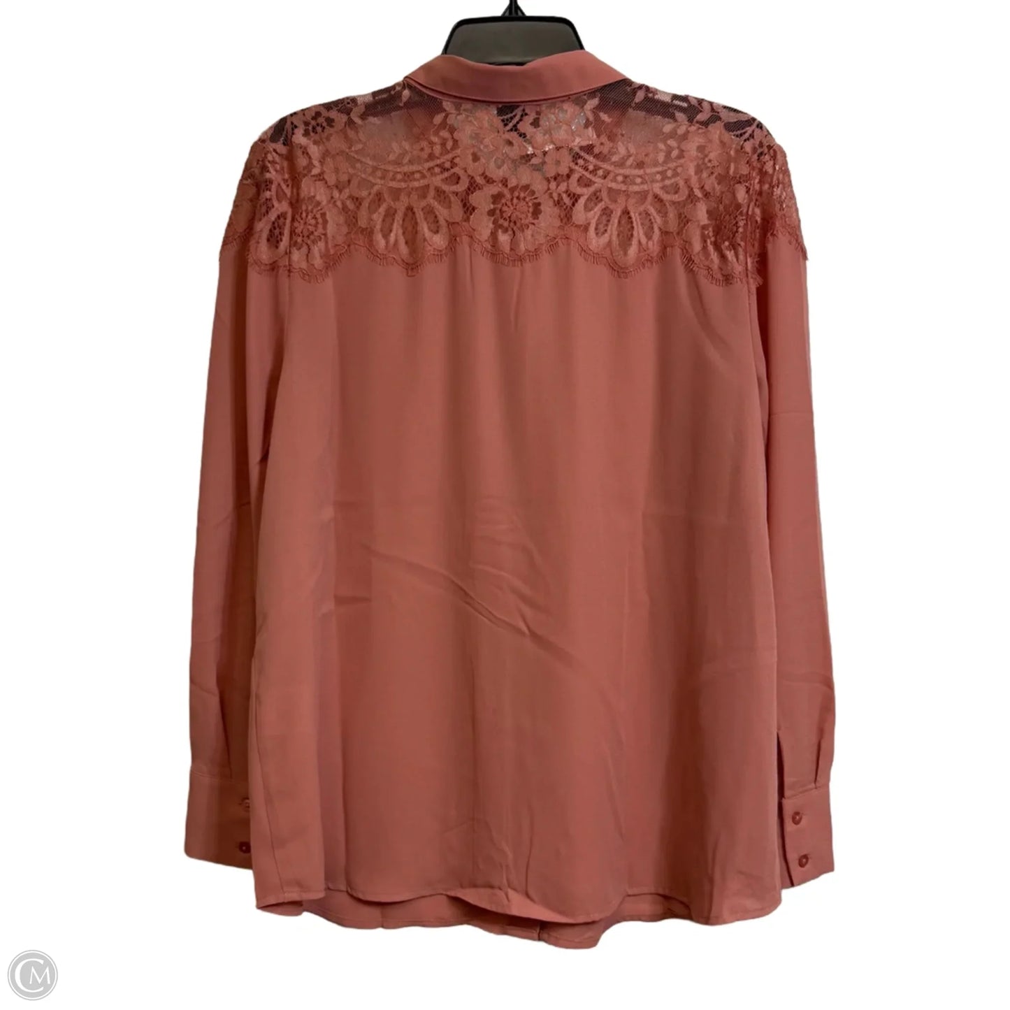 Top Long Sleeve By Inc In Peach, Size: Xl