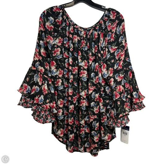 Top Long Sleeve By Chaps In Floral Print, Size: 1x