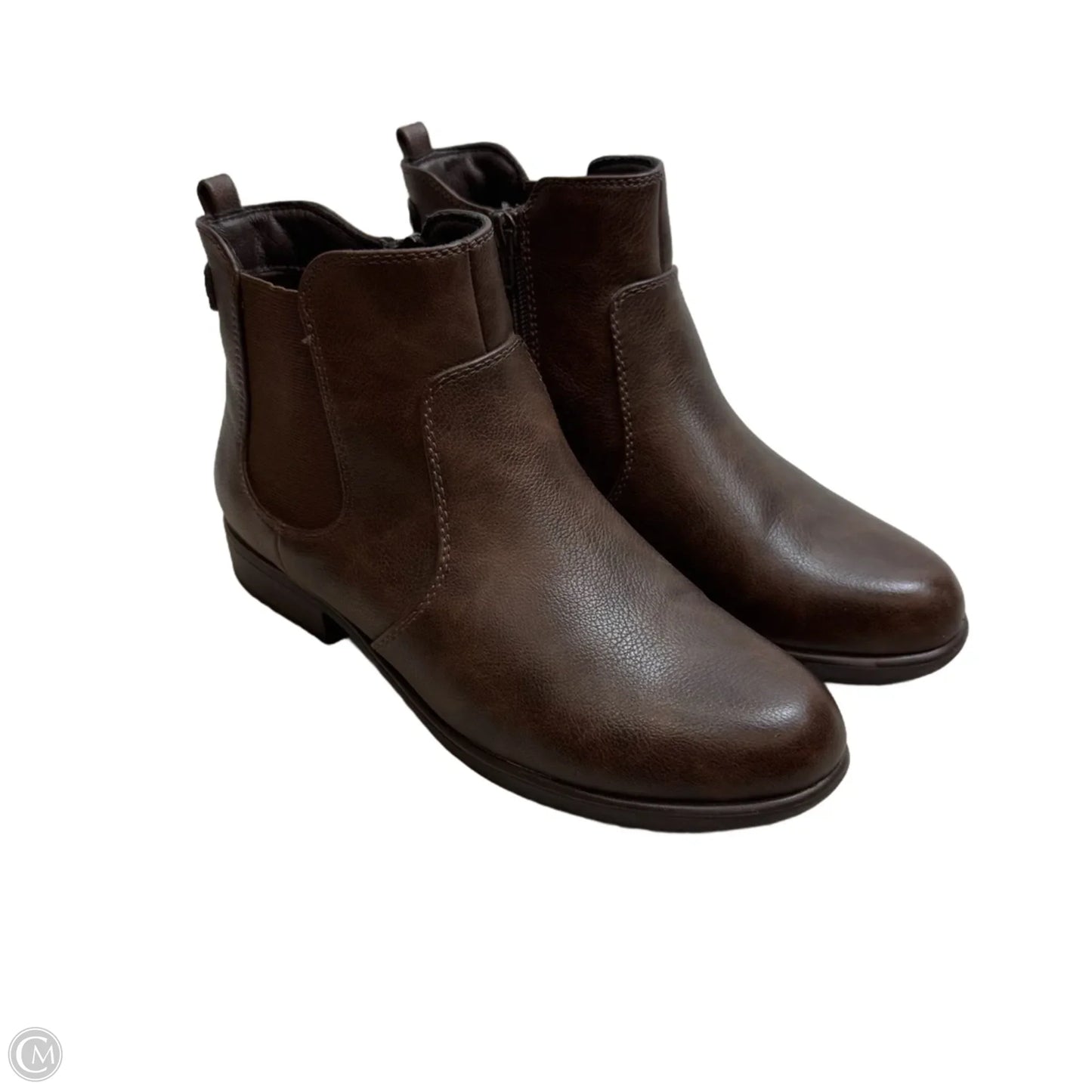 Boots Ankle Flats By Yuu Collection In Brown, Size: 8