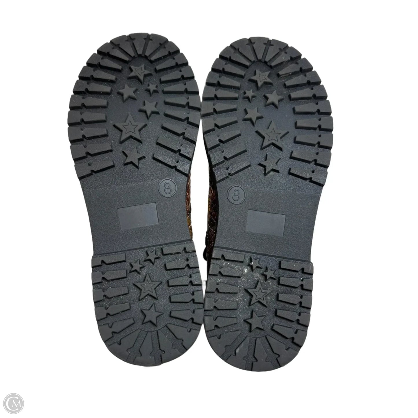 Boots Ankle Flats By So In Snakeskin Print, Size: 8