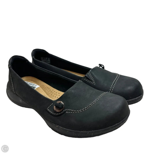 Shoes Flats By Clarks In Black, Size: 9.5