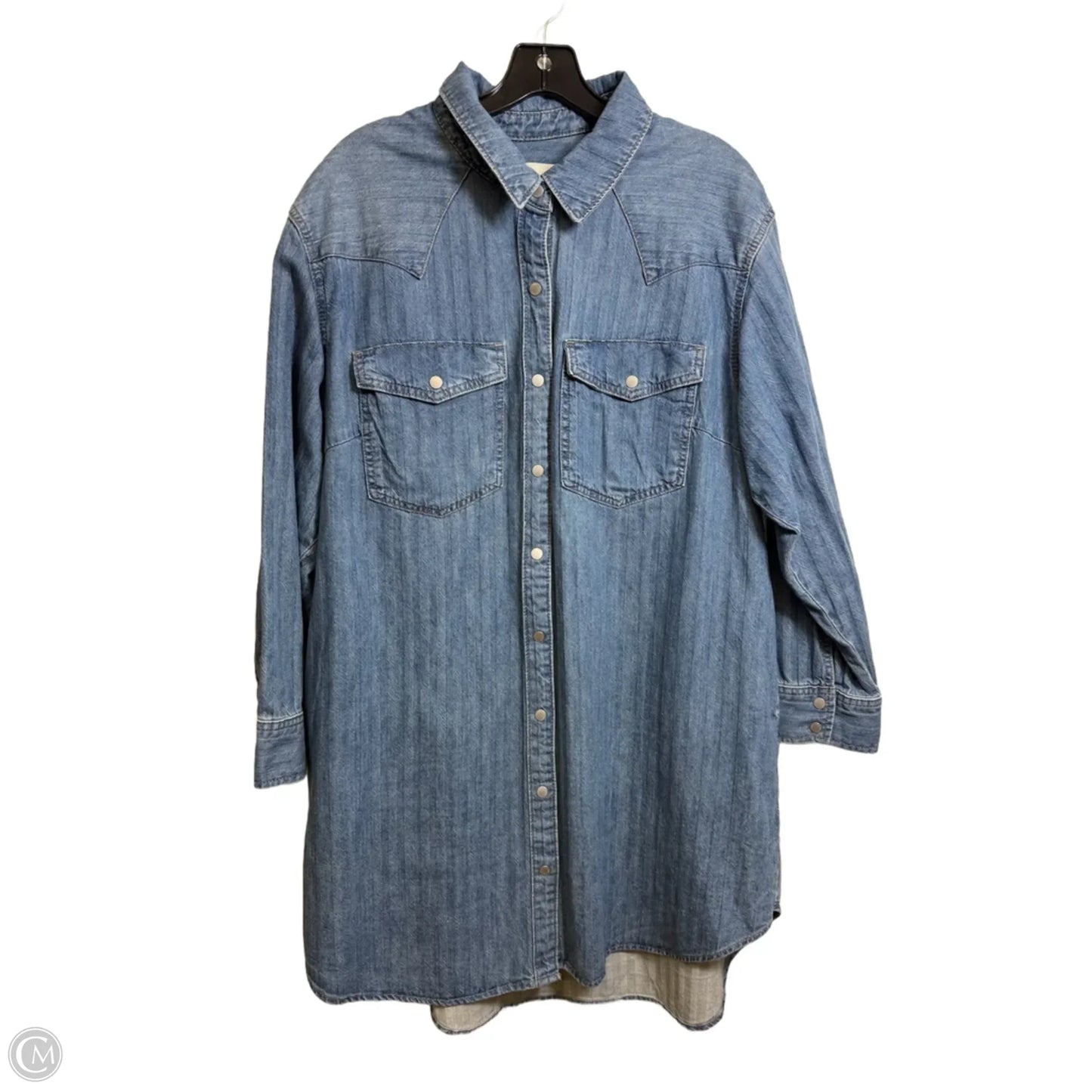 Dress Casual Short By Universal Thread In Blue Denim, Size: L