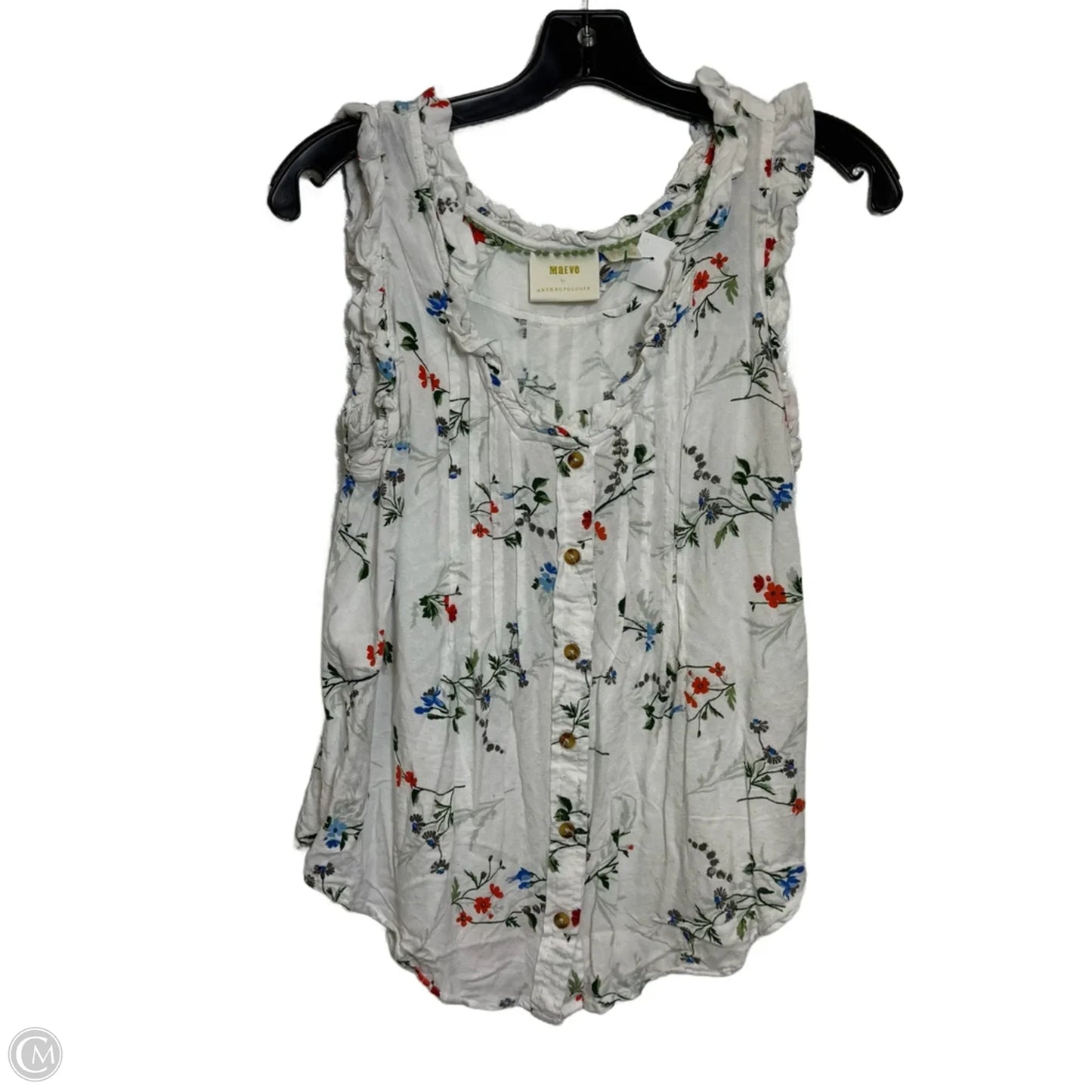 Top Sleeveless By Maeve In White, Size: 8