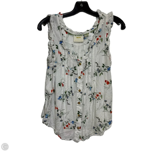 Top Sleeveless By Maeve In White, Size: 8