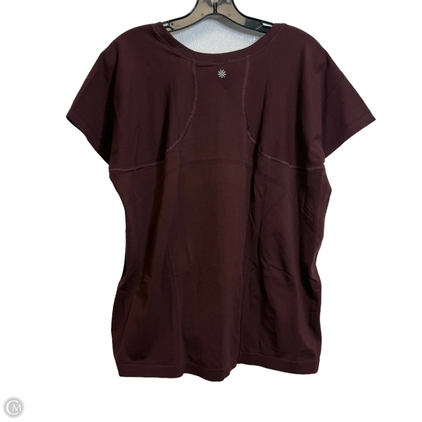 Athletic Top Short Sleeve By Athleta In Maroon, Size: 2x