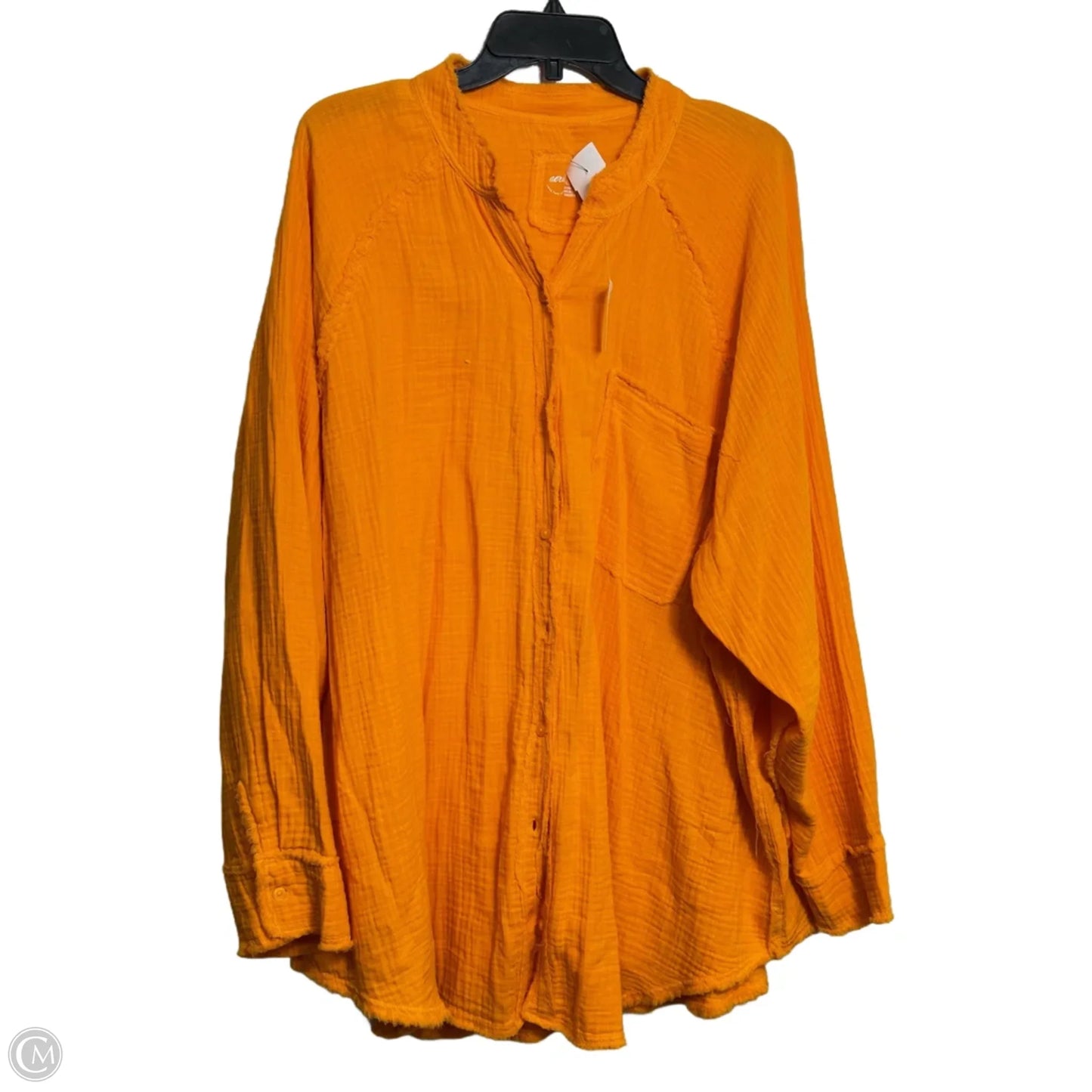 Top Long Sleeve By Aerie In Orange, Size: Xxl