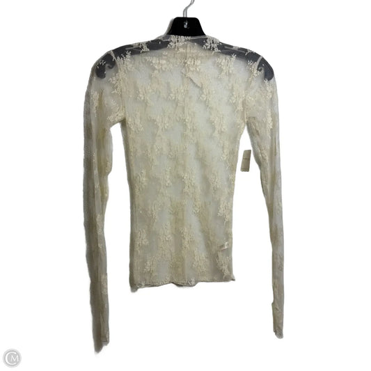 Top Long Sleeve By Free People In Ivory, Size: Xs