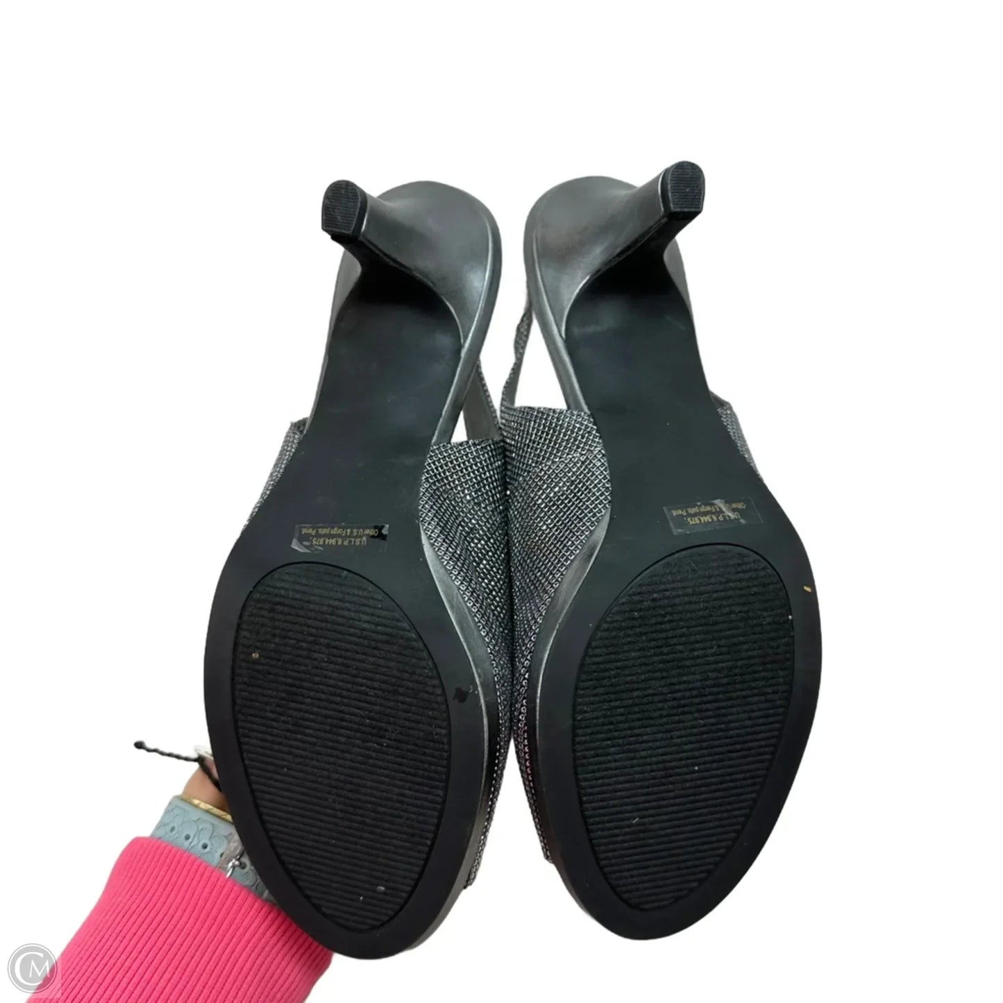 Shoes Heels Block By Karen Scott In Silver, Size: 8