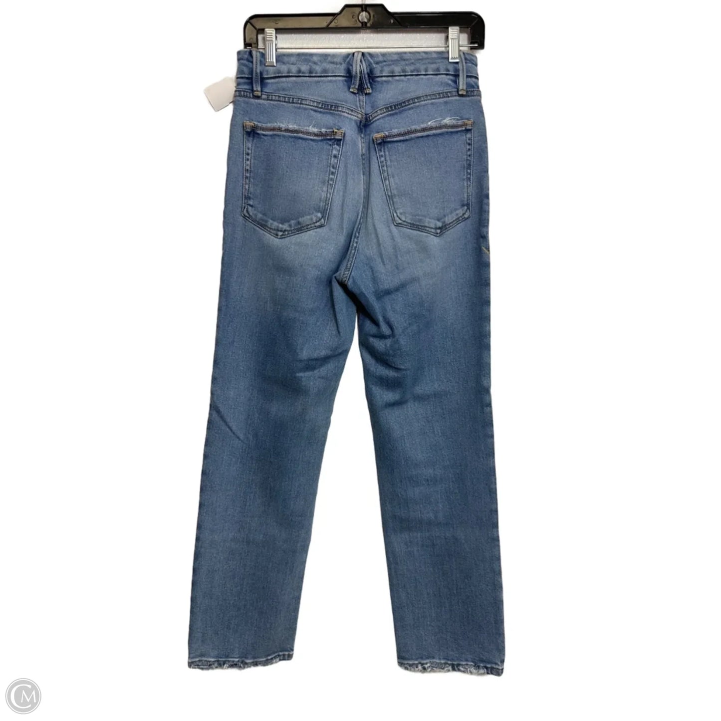 Jeans Straight By Good American In Blue Denim, Size: 4