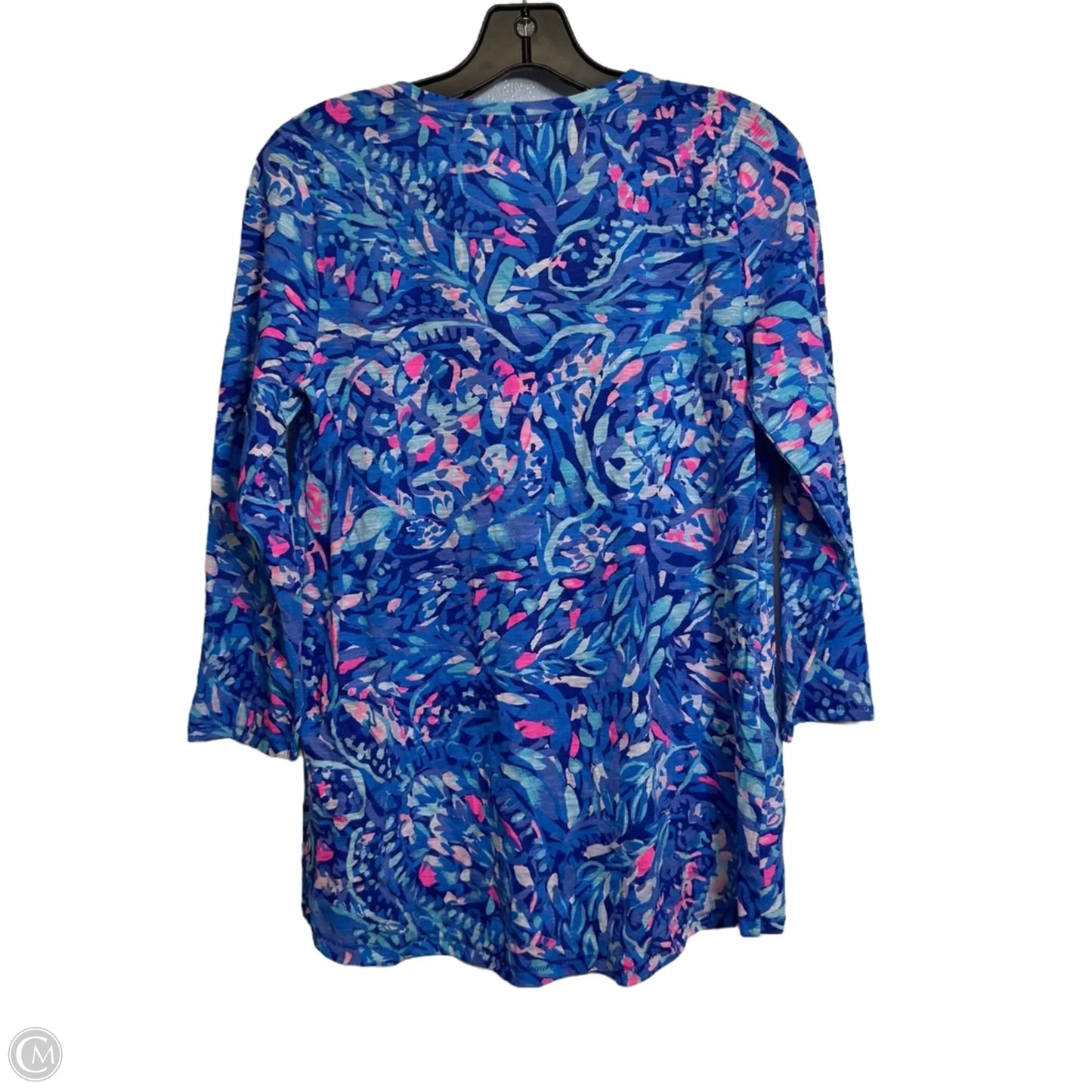 Top Long Sleeve Designer By Lilly Pulitzer In Blue, Size: S