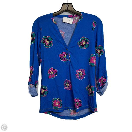 Top Long Sleeve Designer By Lilly Pulitzer In Blue, Size: S
