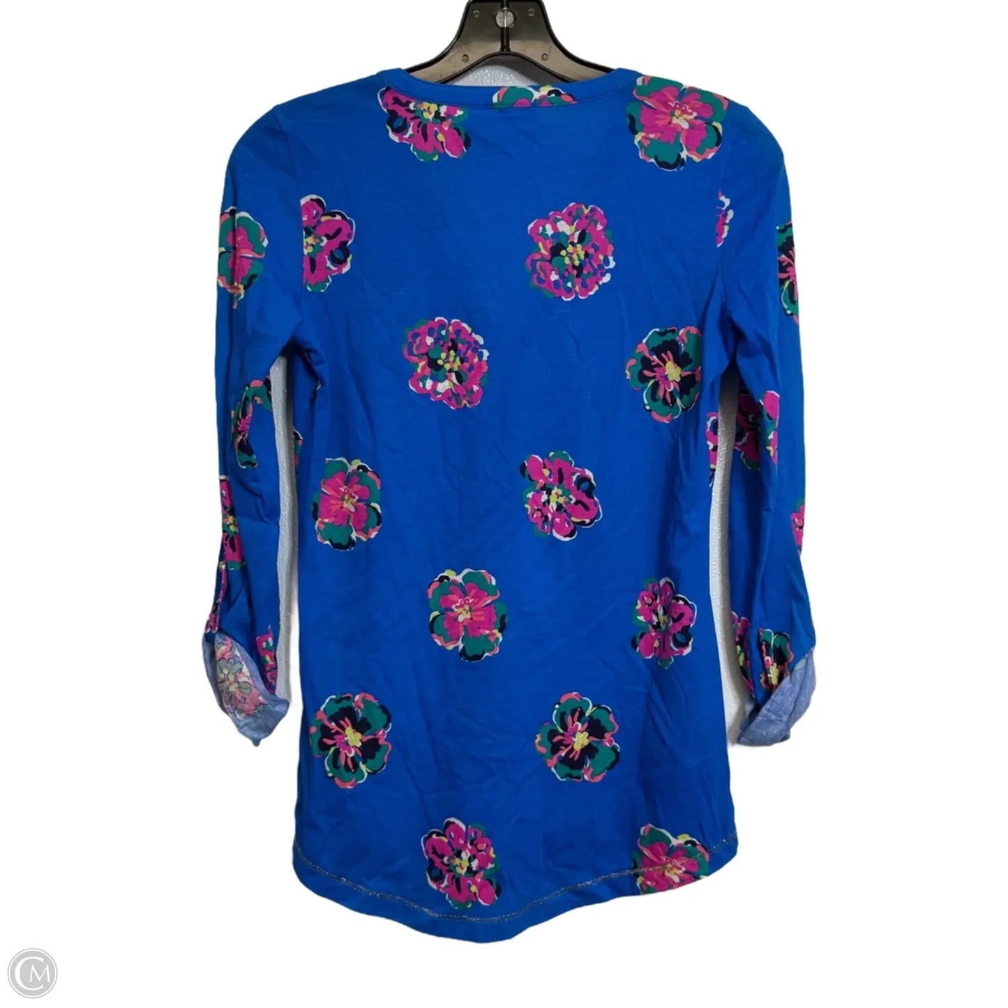 Top Long Sleeve Designer By Lilly Pulitzer In Blue, Size: S