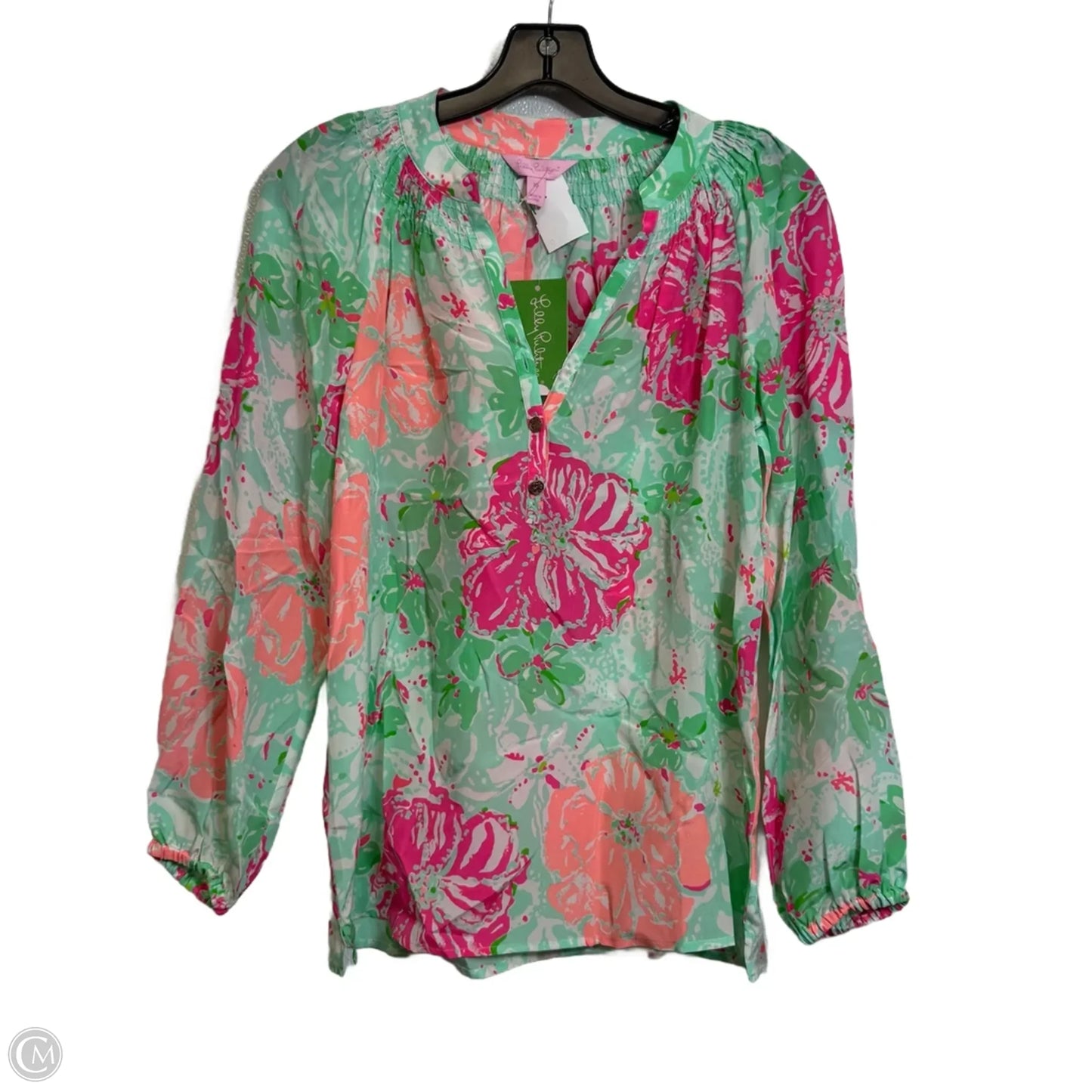 Top Long Sleeve Designer By Lilly Pulitzer In Floral Print, Size: Xs