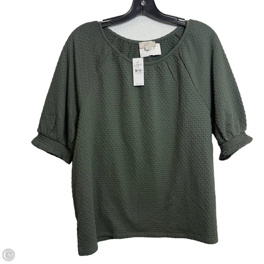 Top Short Sleeve By Loft In Green, Size: L