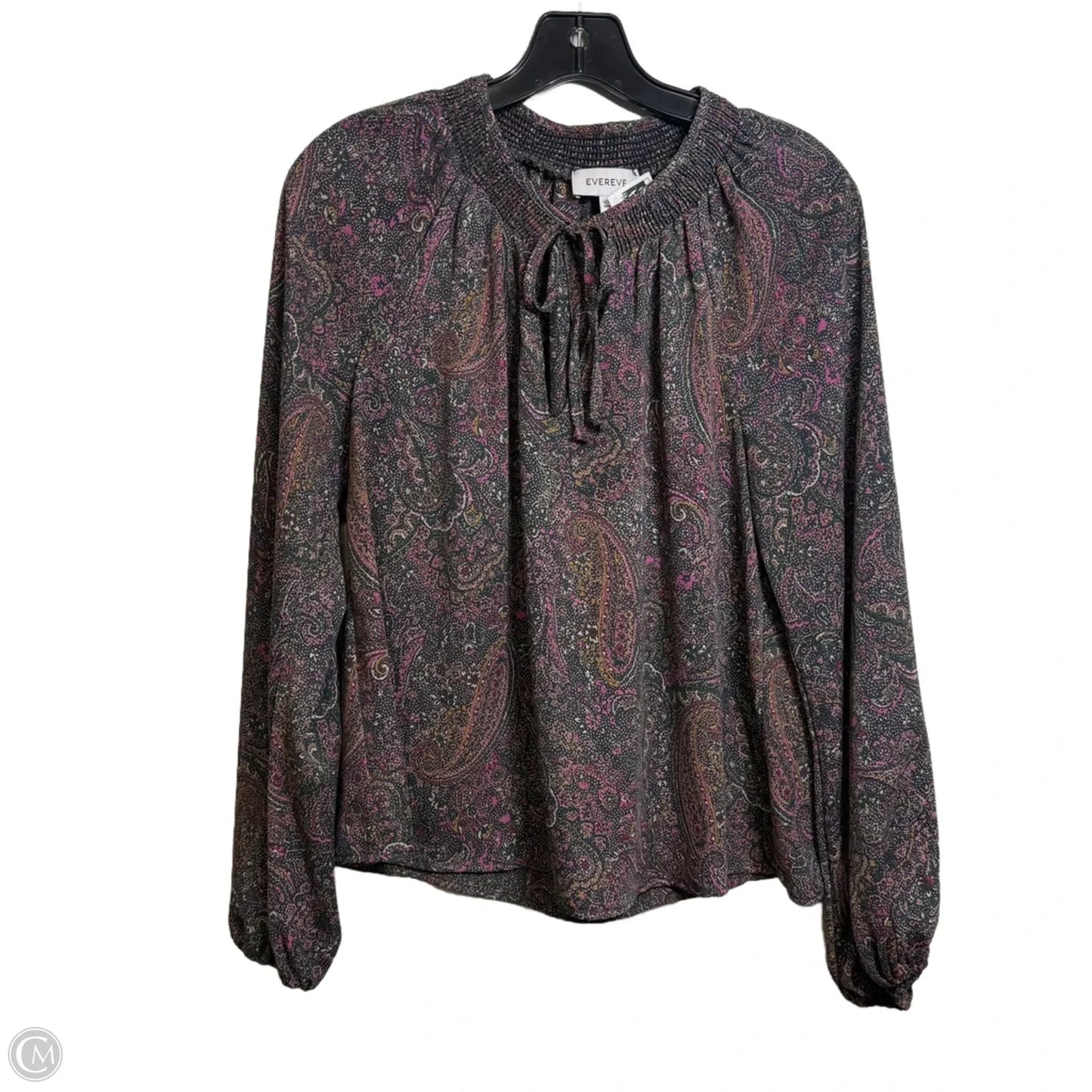Top Long Sleeve By Evereve In Paisley Print, Size: S