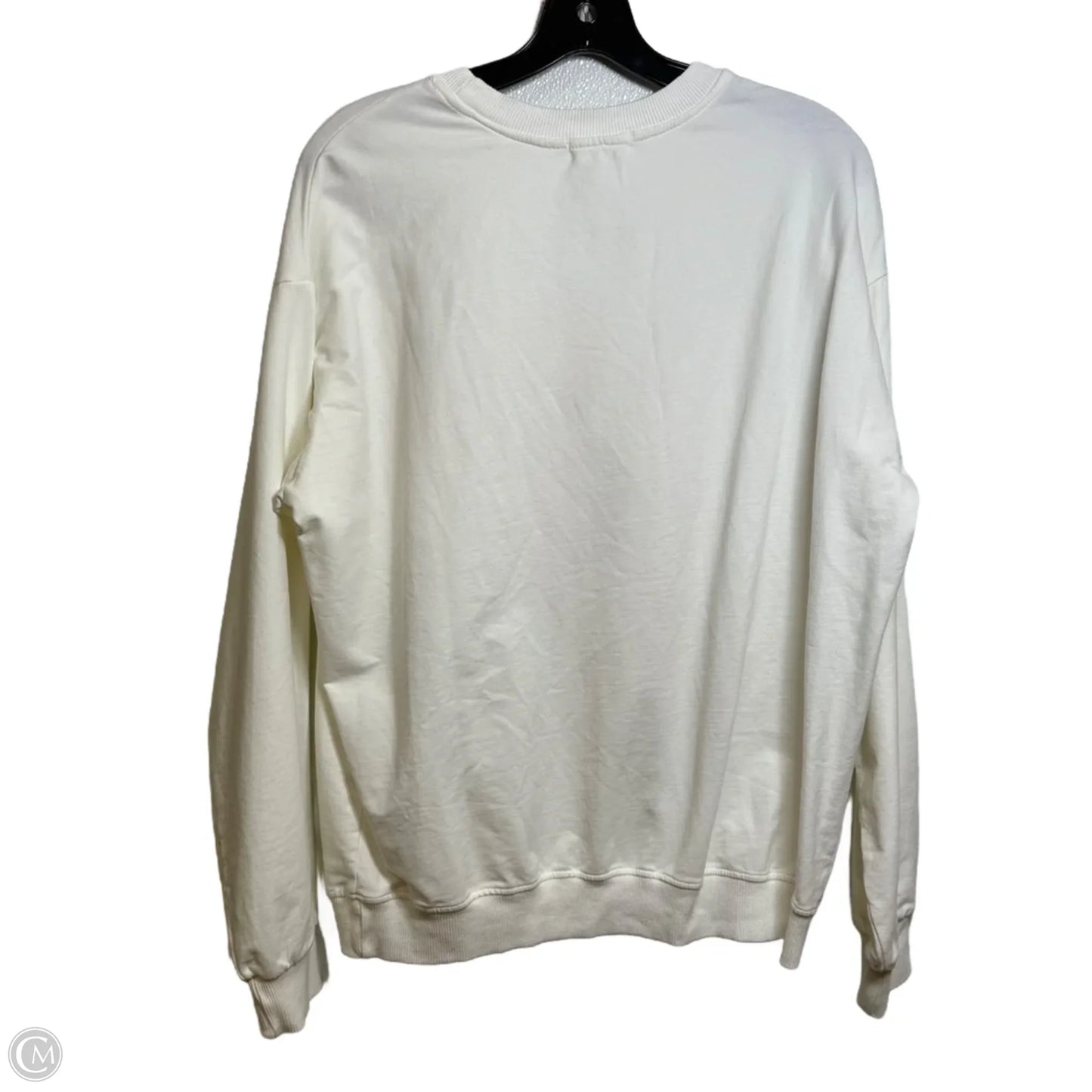 Sweatshirt Crewneck By Clothes Mentor In White, Size: Osfm