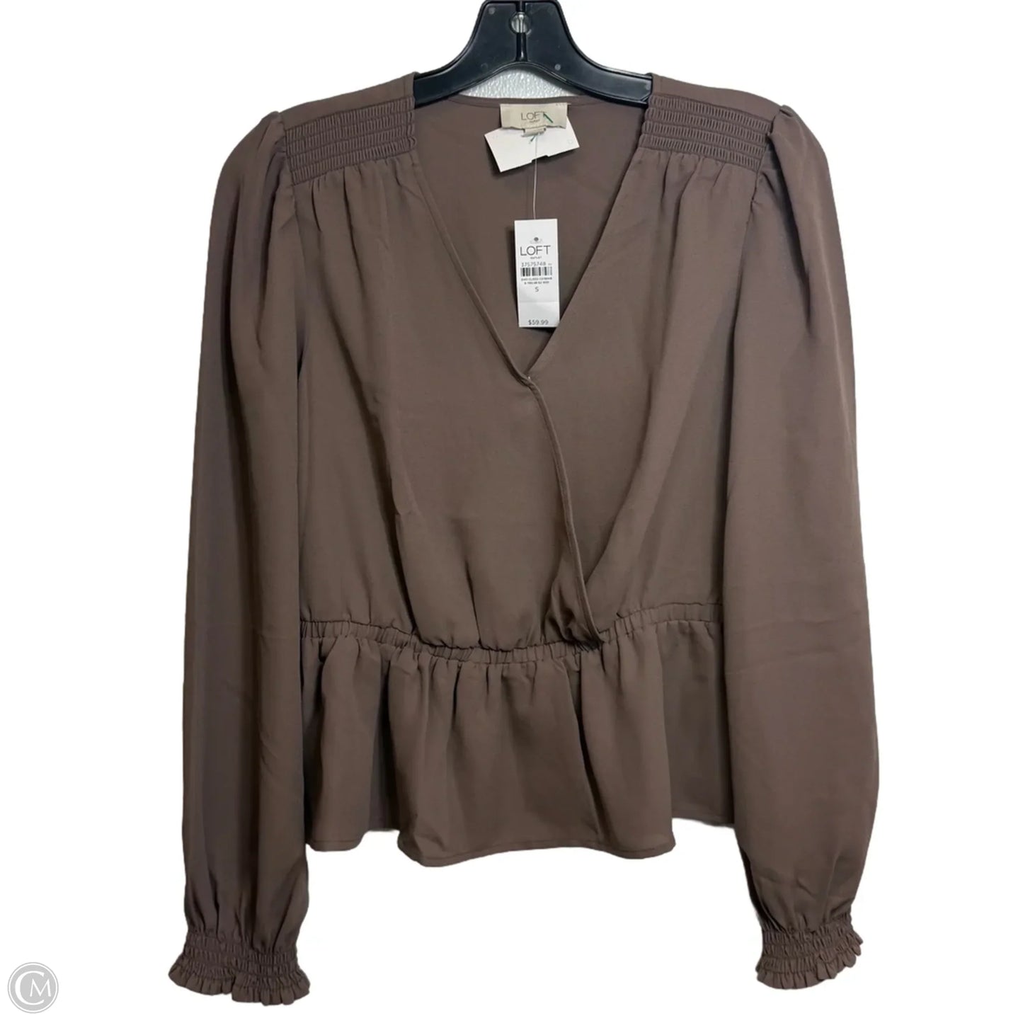 Top Long Sleeve By Loft In Brown, Size: S