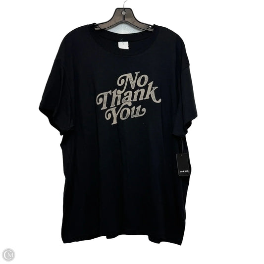 Top Short Sleeve Basic By Torrid In Black, Size: 1x