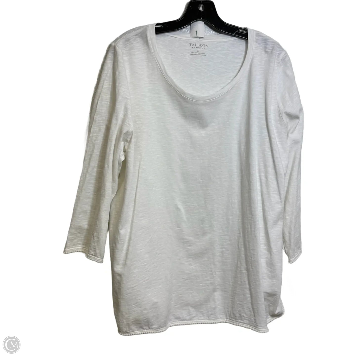 Top Long Sleeve Basic By Talbots In White, Size: 2x