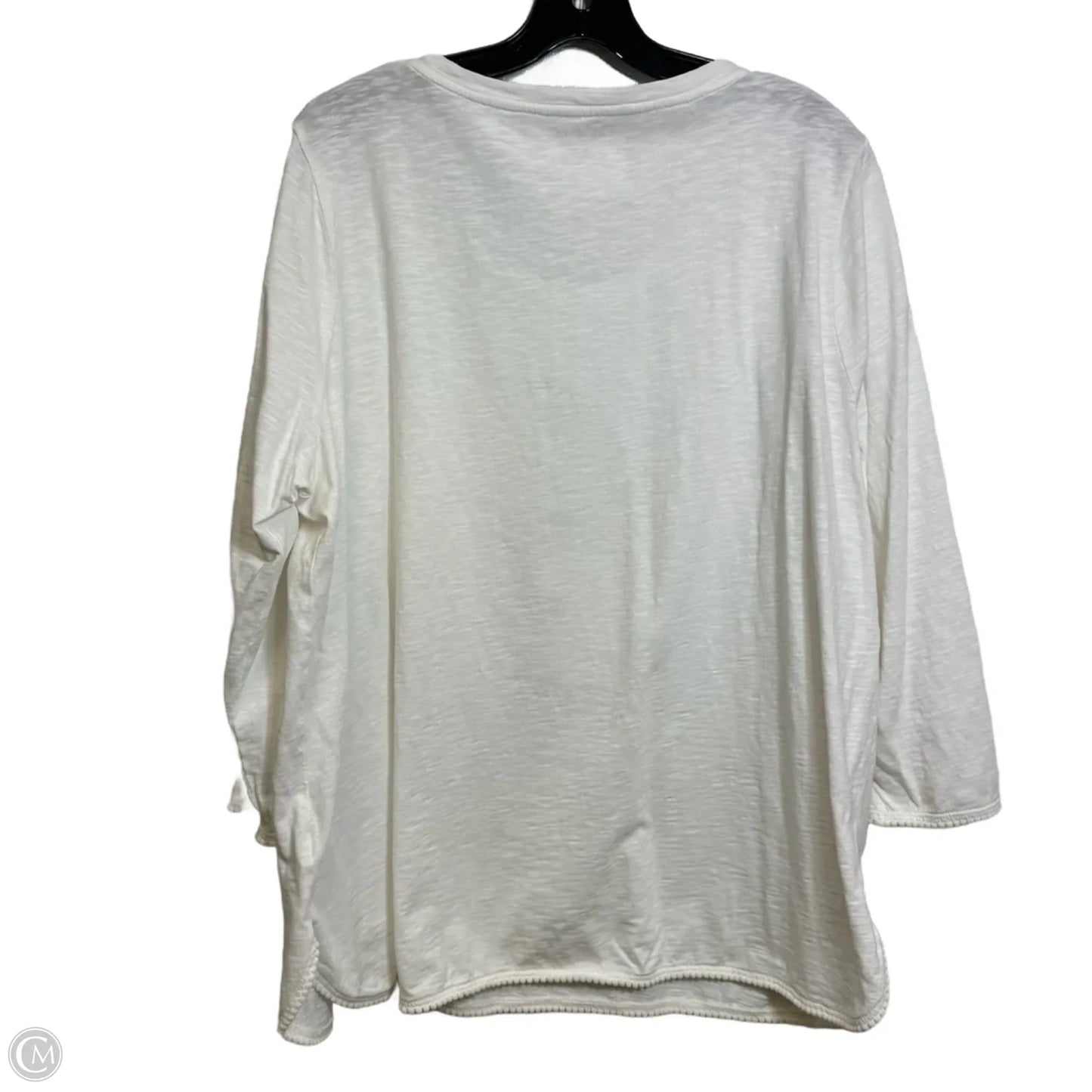 Top Long Sleeve Basic By Talbots In White, Size: 2x