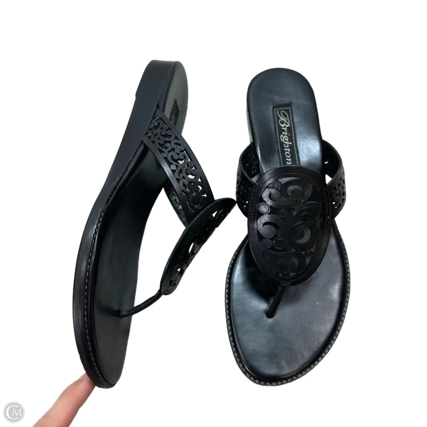 Sandals Flip Flops By Brighton In Black, Size: 7.5