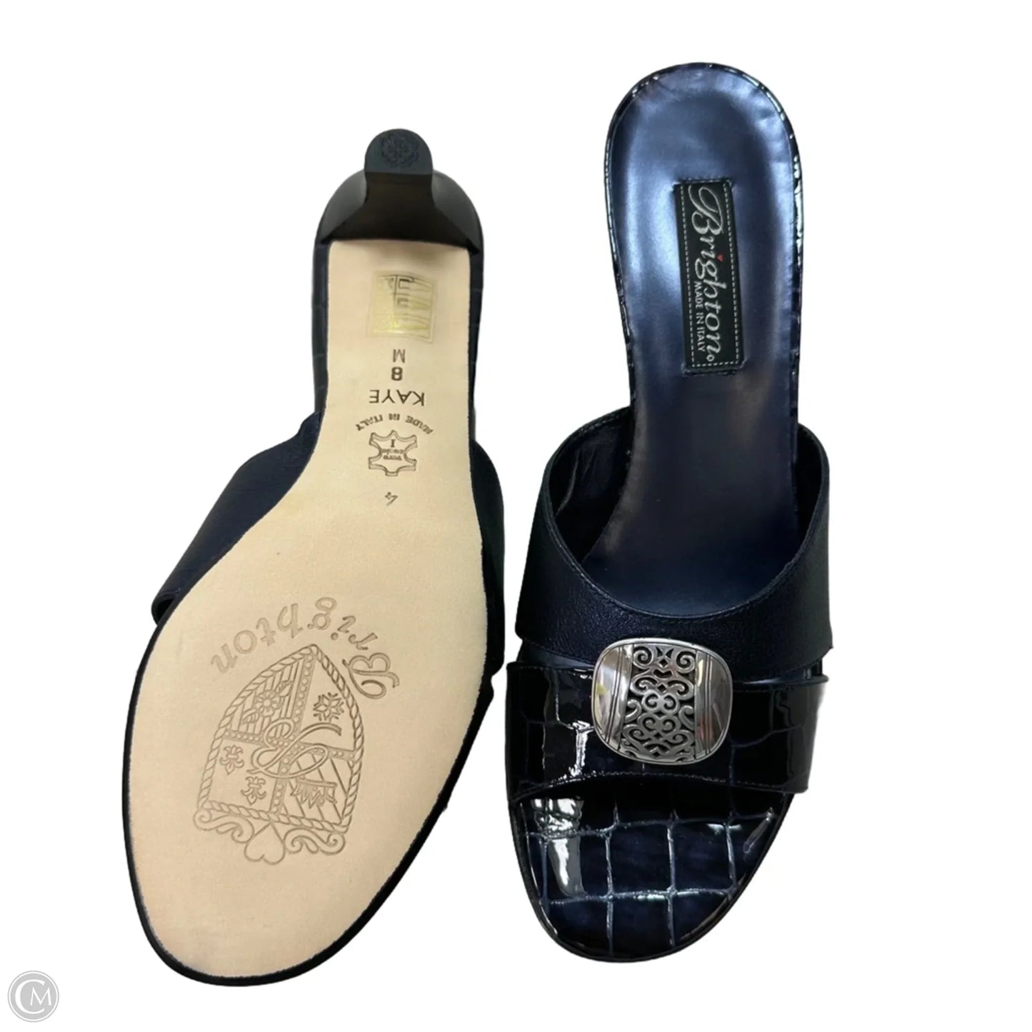 Shoes Heels Kitten By Brighton In Navy, Size: 8