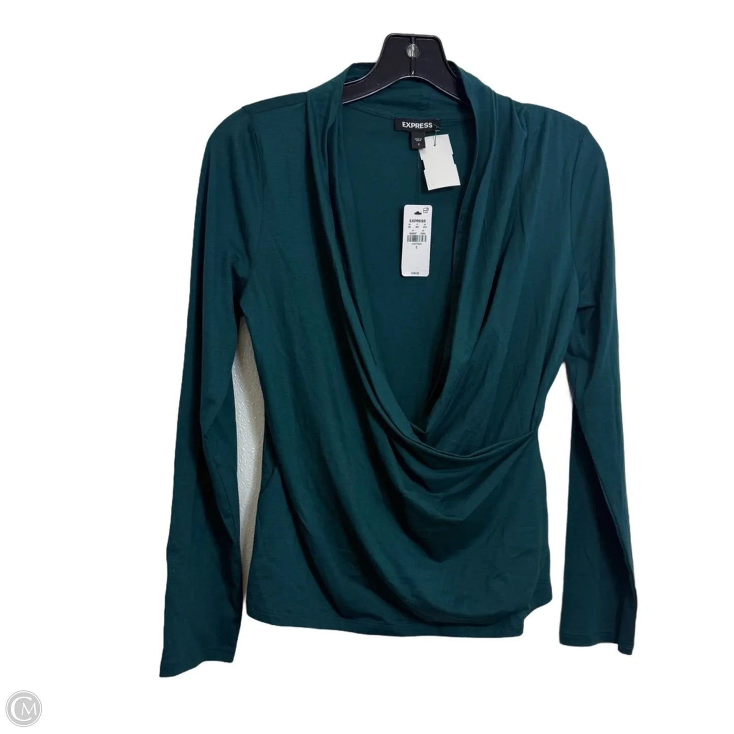 Top Long Sleeve By Express In Teal, Size: S