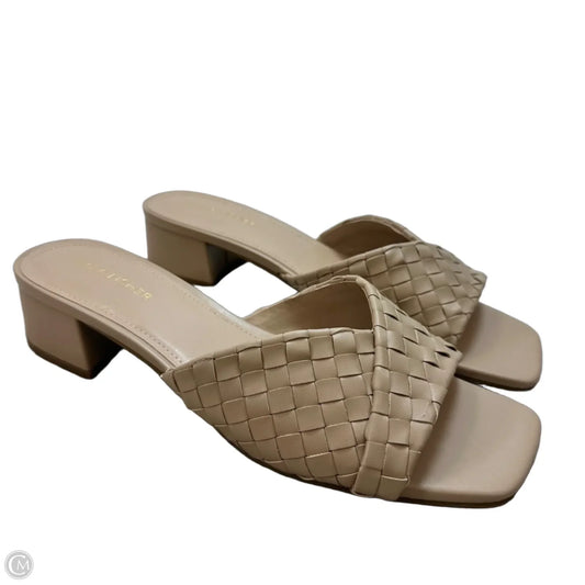 Sandals Heels Block By Marc Fisher In Tan, Size: 10