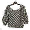 Top Long Sleeve By Max Studio In Checkered Pattern, Size: L