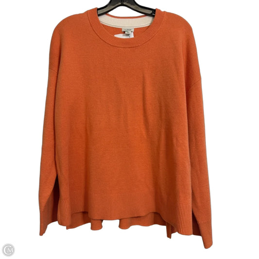 Sweater By L.l. Bean In Peach, Size: 1x