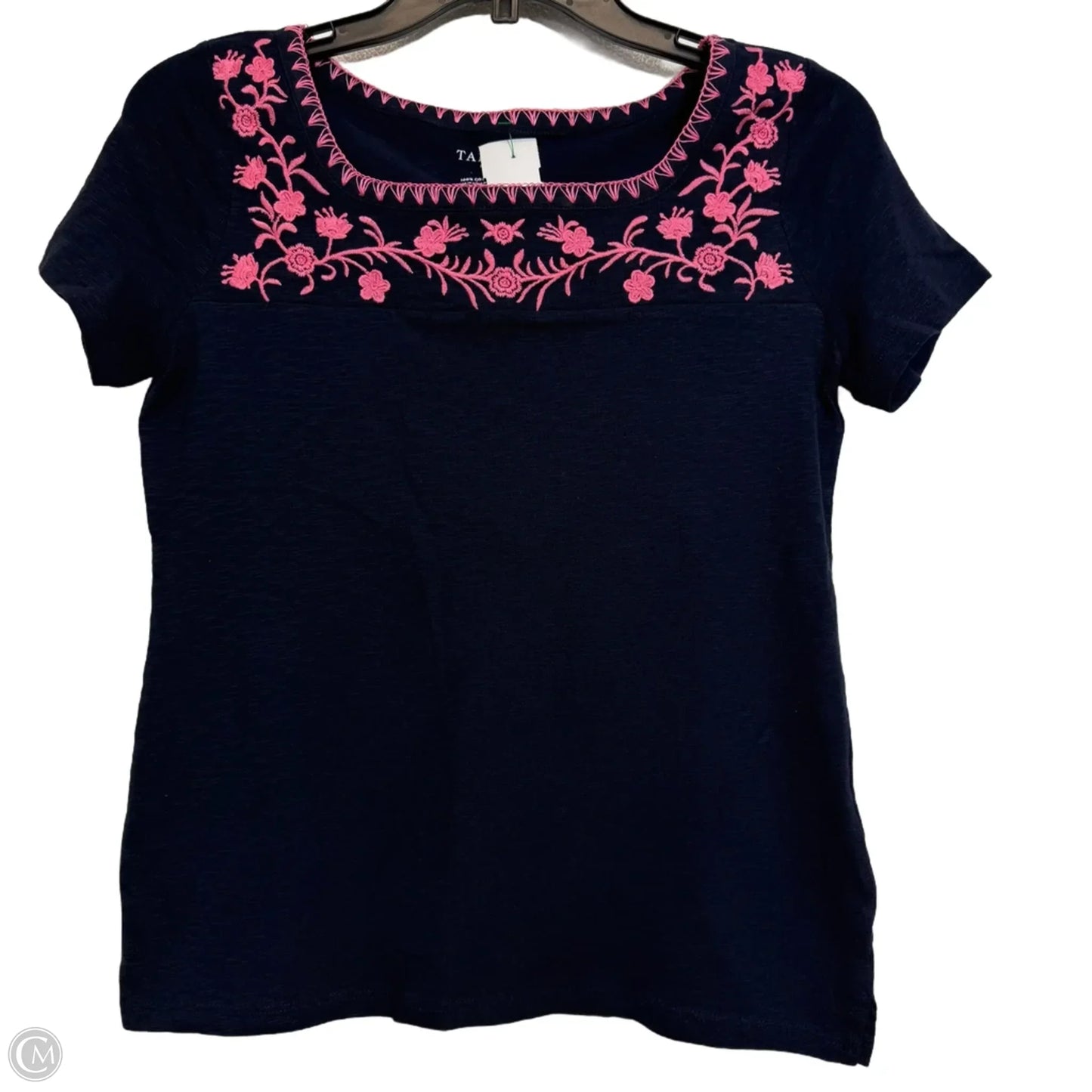 Top Short Sleeve By Talbots In Navy, Size: Xsp