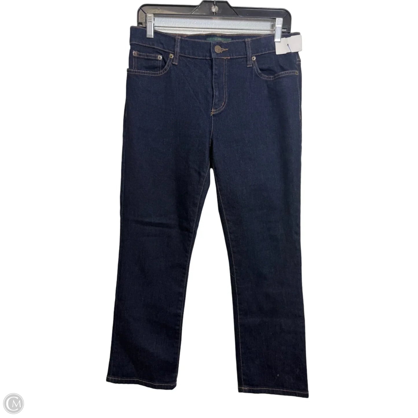 Jeans Straight By Lauren By Ralph Lauren In Blue Denim, Size: 6p