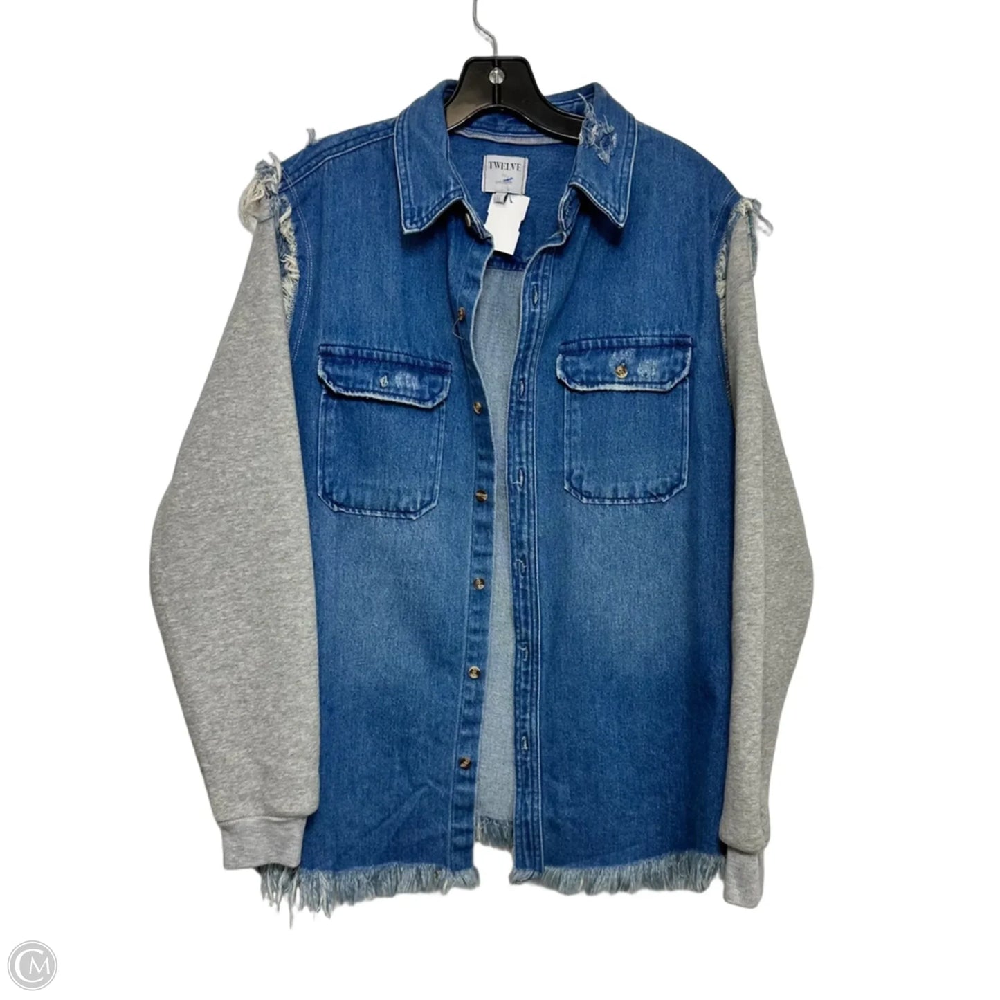 Jacket Denim By Clothes Mentor In Blue Denim, Size: M