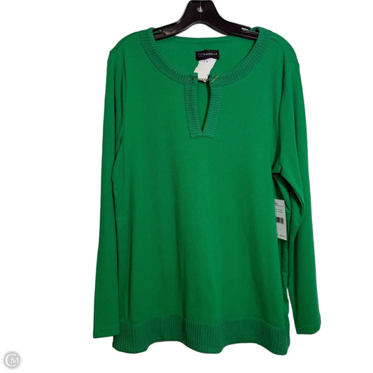 Sweater By Rafaella In Green, Size: L