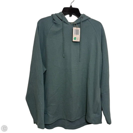 Athletic Top Long Sleeve Hoodie By Crane In Green, Size: Xl