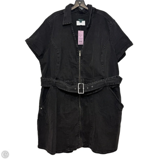 Dress Casual Short By Wild Fable In Black Denim, Size: 3x